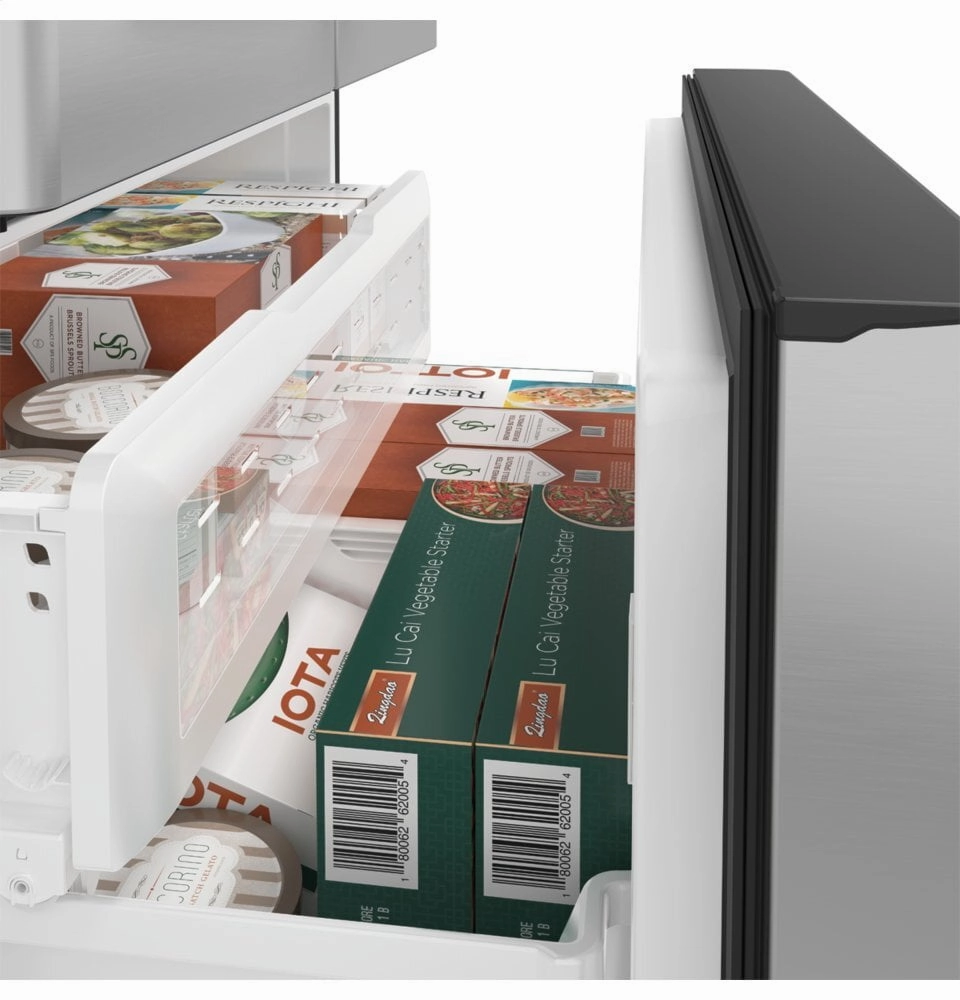 Cafe CYE22UP2MS1 Caf Energy Star? 22.1 Cu. Ft. Smart Counter-Depth French-Door Refrigerator With Keurig? K-Cup? Brewing System