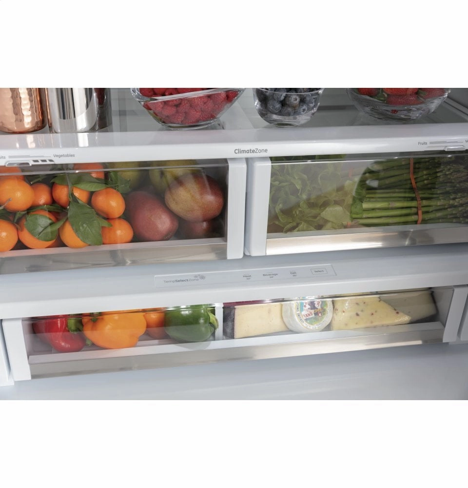 Cafe CYE22UP2MS1 Caf Energy Star? 22.1 Cu. Ft. Smart Counter-Depth French-Door Refrigerator With Keurig? K-Cup? Brewing System