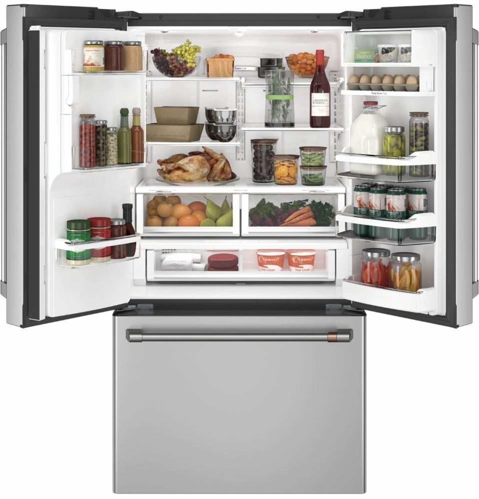 Cafe CYE22UP2MS1 Caf Energy Star? 22.1 Cu. Ft. Smart Counter-Depth French-Door Refrigerator With Keurig? K-Cup? Brewing System