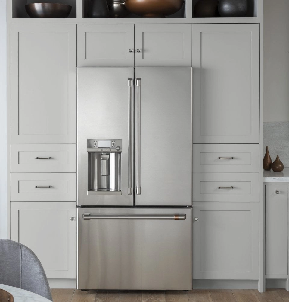 Cafe CYE22UP2MS1 Caf Energy Star? 22.1 Cu. Ft. Smart Counter-Depth French-Door Refrigerator With Keurig? K-Cup? Brewing System
