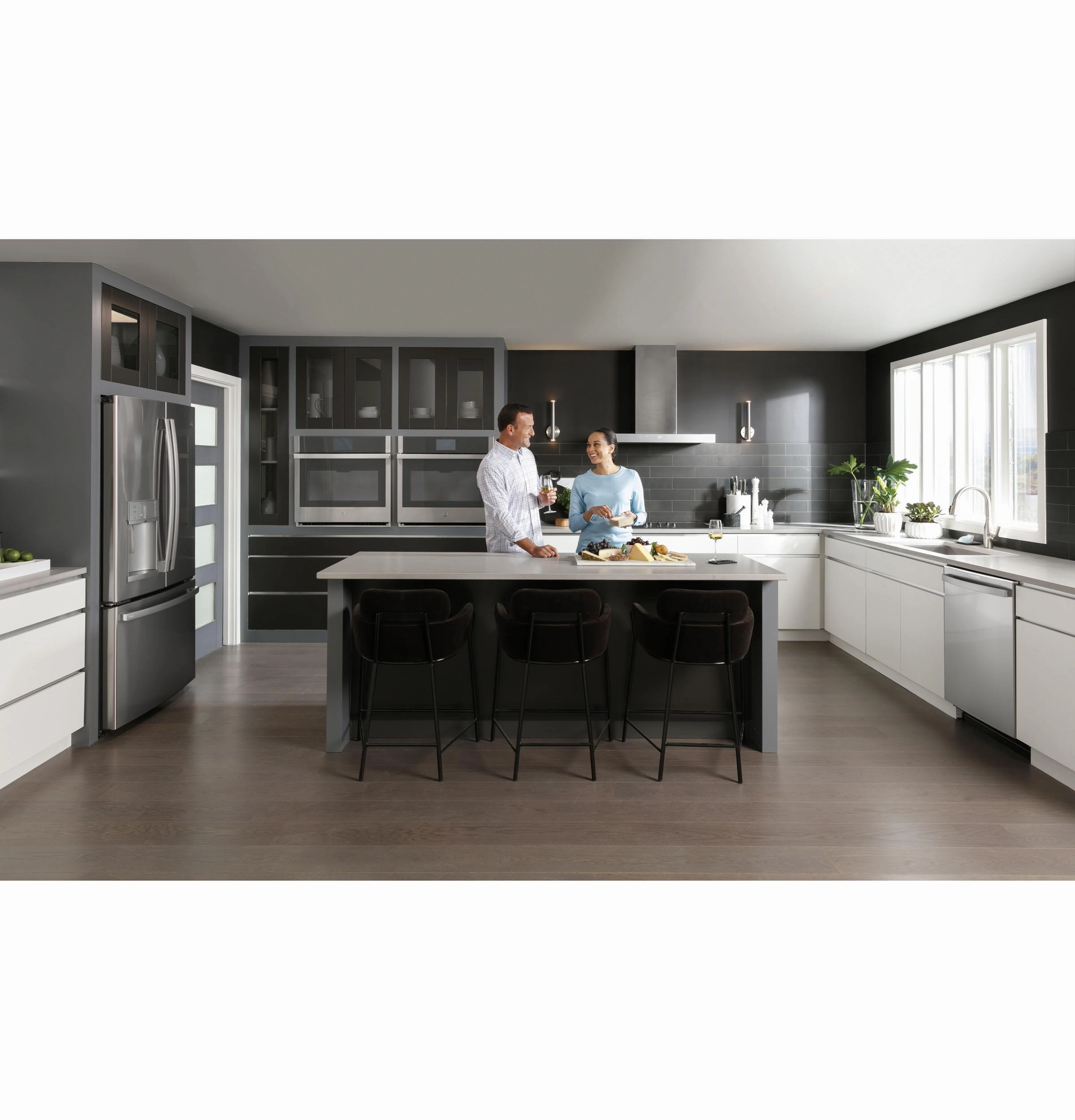 Cafe UVW9361SLSS 36" Smart Designer Wall Mount Hood W/ Perimeter Venting