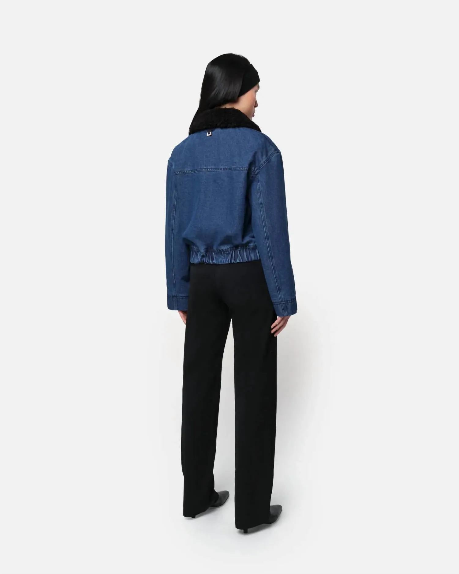 Carine Bomber Jacket In Indigo Blue