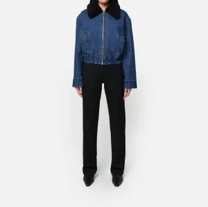 Carine Bomber Jacket In Indigo Blue