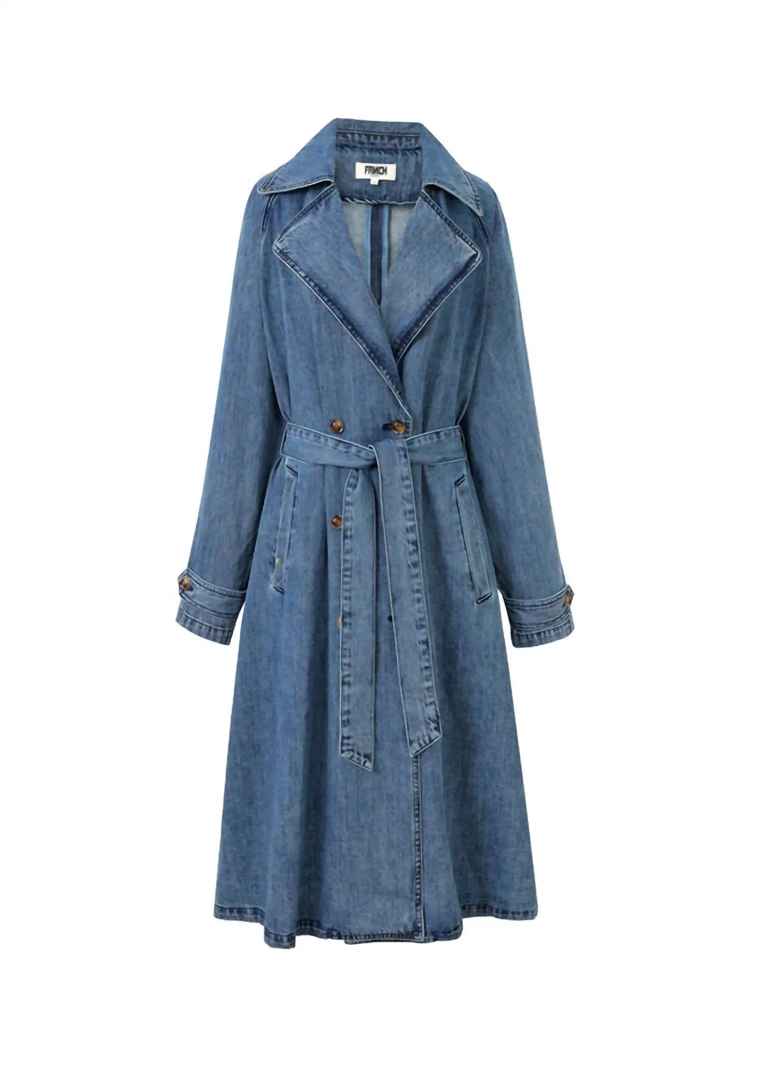 Carmelina Blue Jean Trench Coat