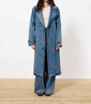 Carmelina Blue Jean Trench Coat