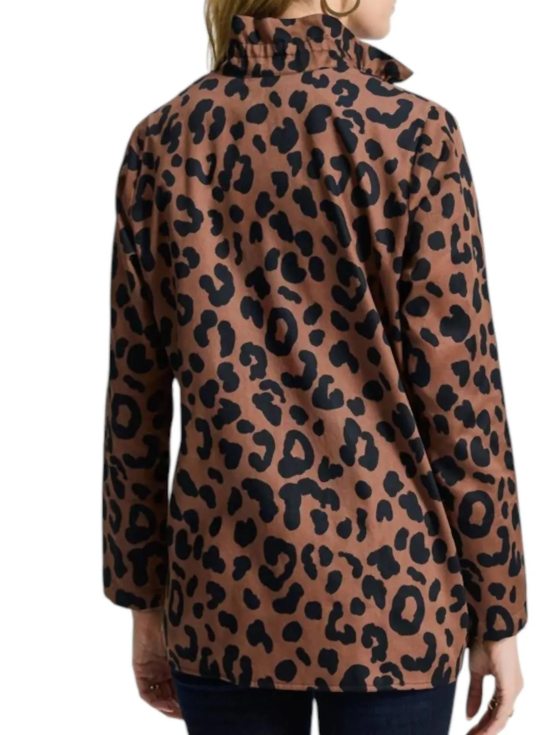 Carolina Jacket In Macchiato/black Cheetah