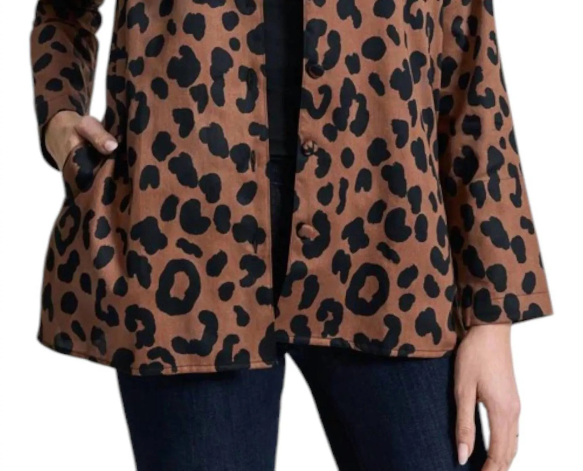 Carolina Jacket In Macchiato/black Cheetah