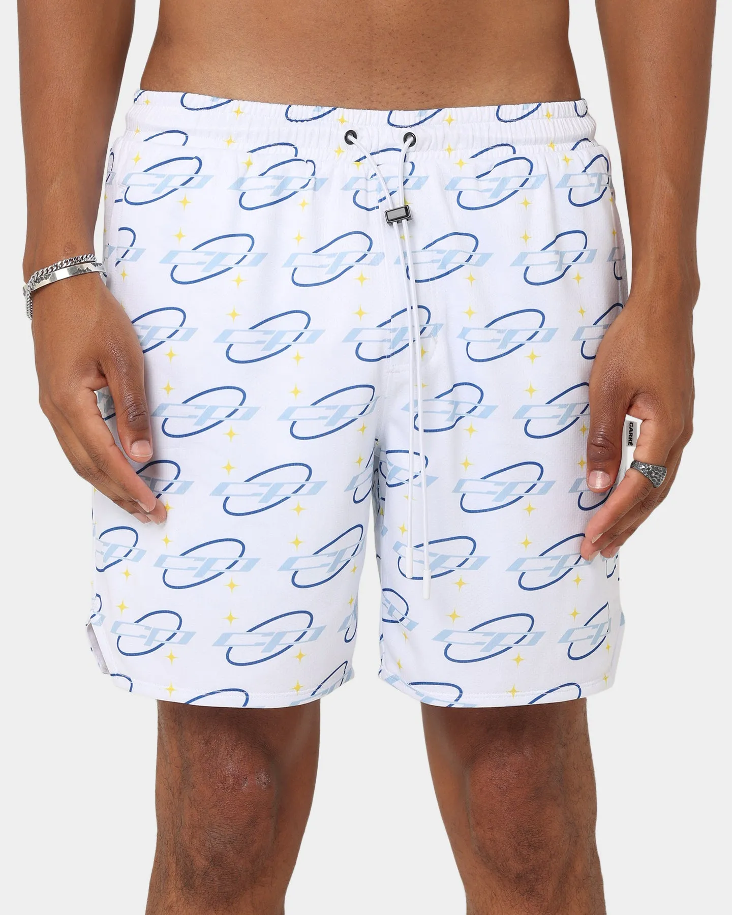 Carr Star Sign Mesh Shorts White