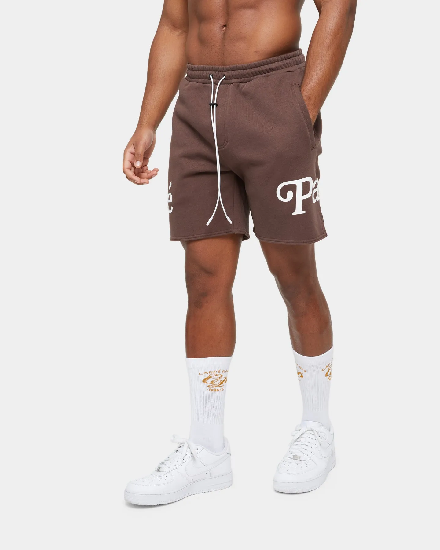 Carr Volle Sweat Short Dark Brown
