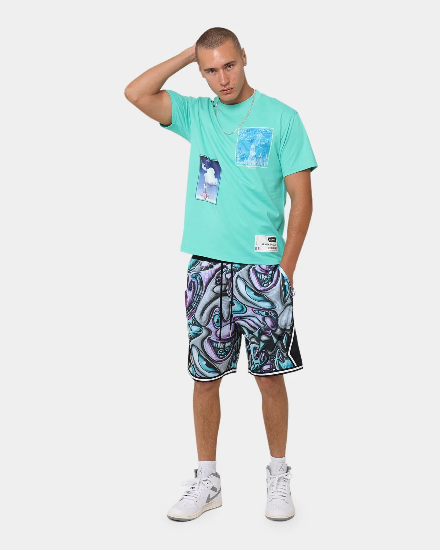 Carr X Kenny Scharf Krunch Time Ball Shorts Black