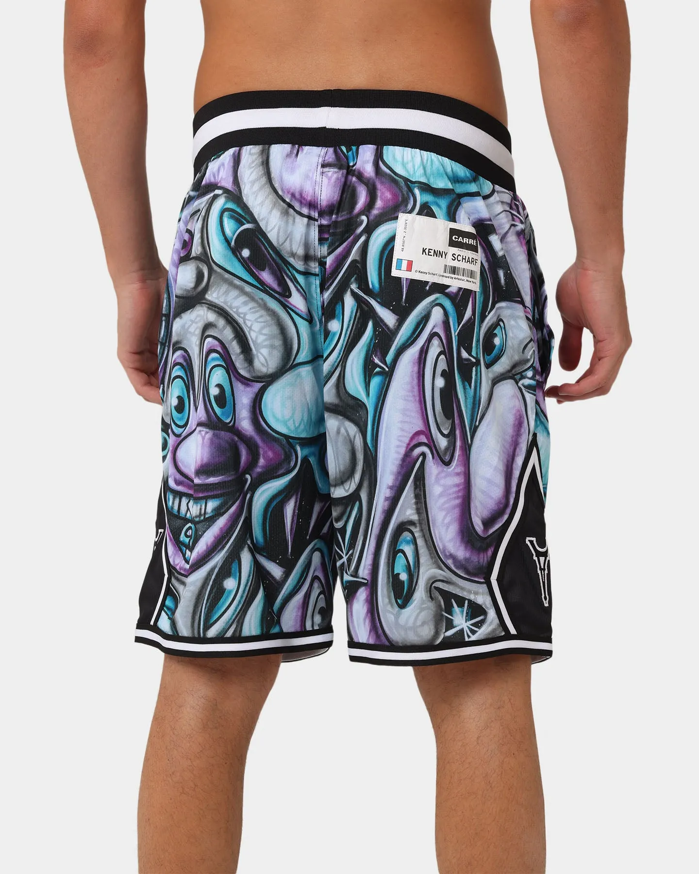 Carr X Kenny Scharf Krunch Time Ball Shorts Black