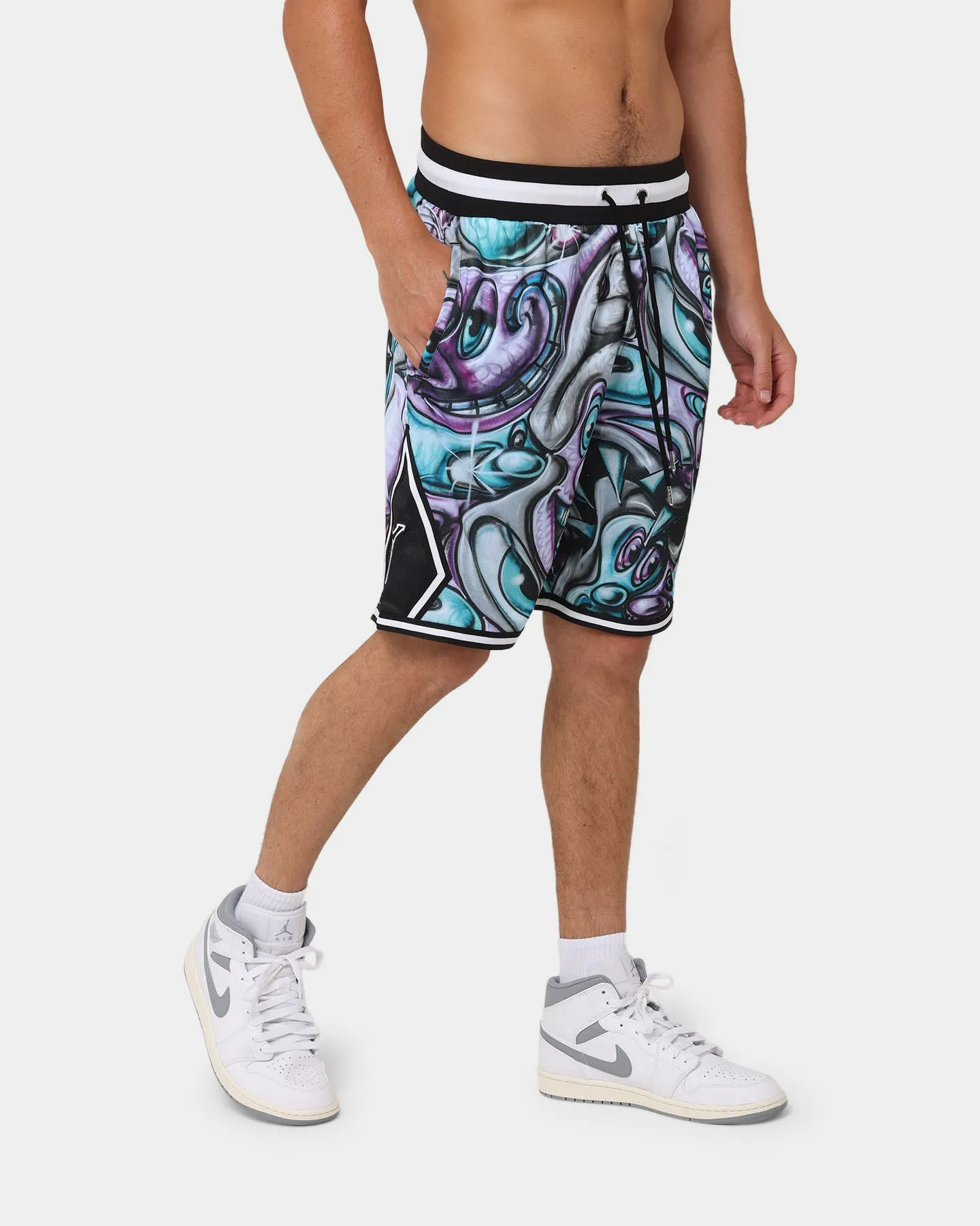 Carr X Kenny Scharf Krunch Time Ball Shorts Black