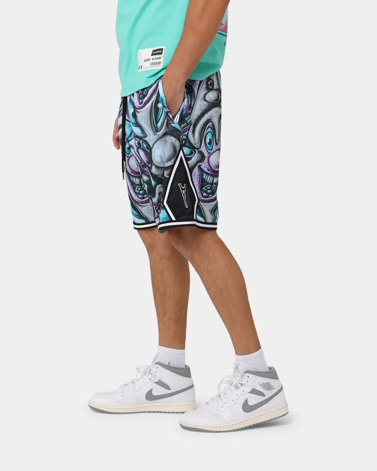 Carr X Kenny Scharf Krunch Time Ball Shorts Black