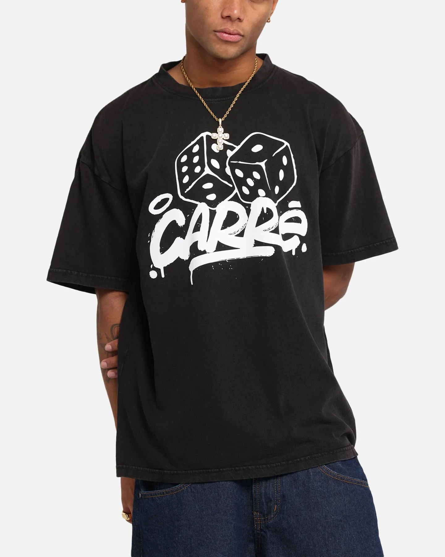 Carre Players Choice T-Shirt Black Acidwash