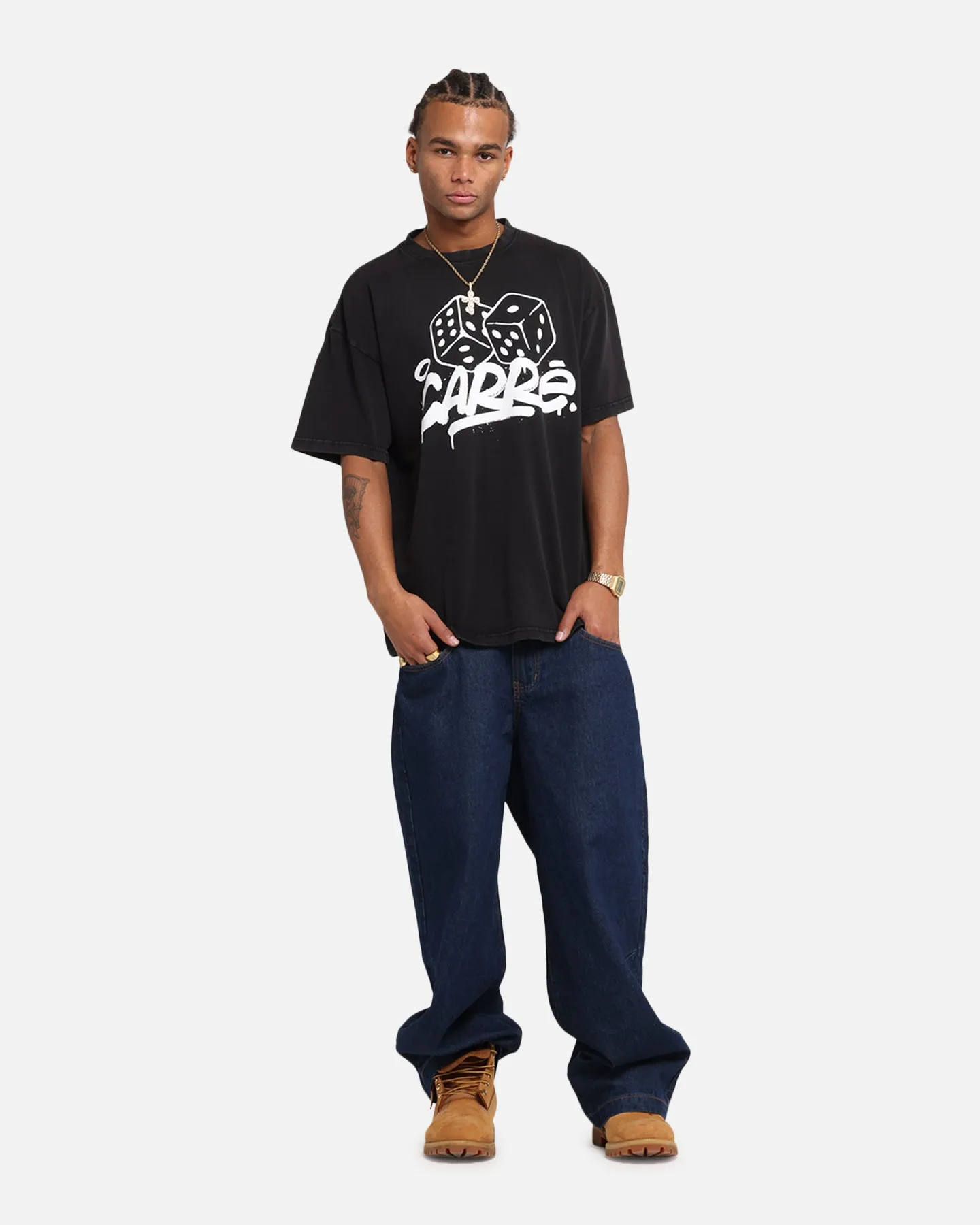 Carre Players Choice T-Shirt Black Acidwash