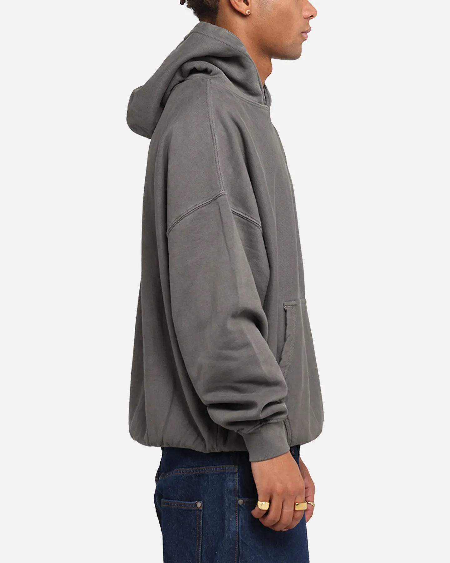 Carre Sacred Letter Hoodie Washed Charcoal