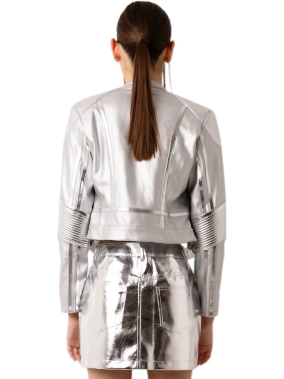 Cindy Racer Jacket In Silver