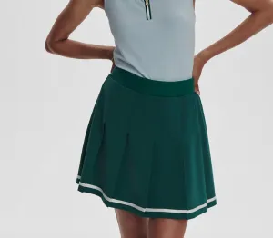 Clarendon 2.0 High-Rise Skort 16" In Forest/white