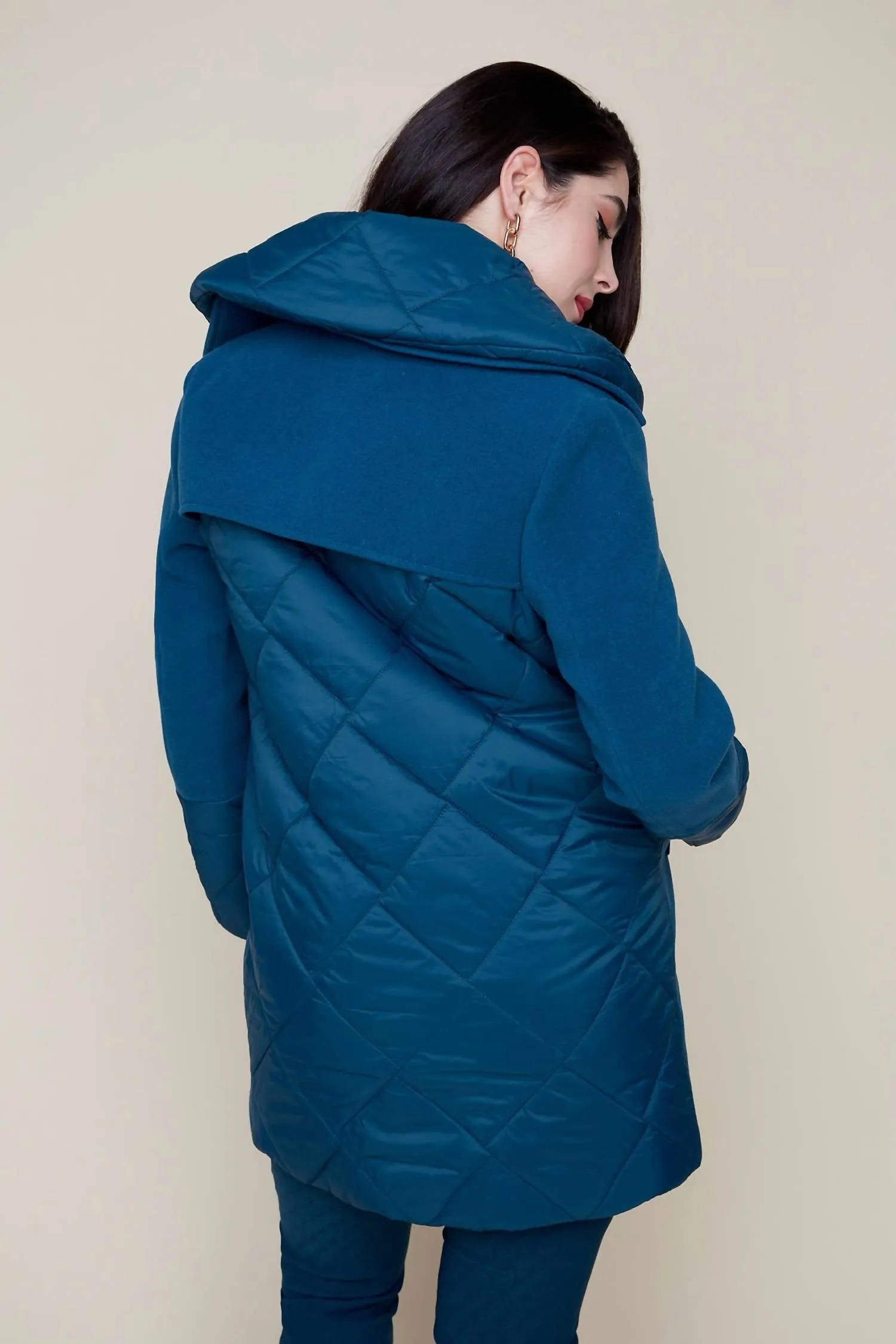 Convertable Pea Coat In Lagooon (Teal)