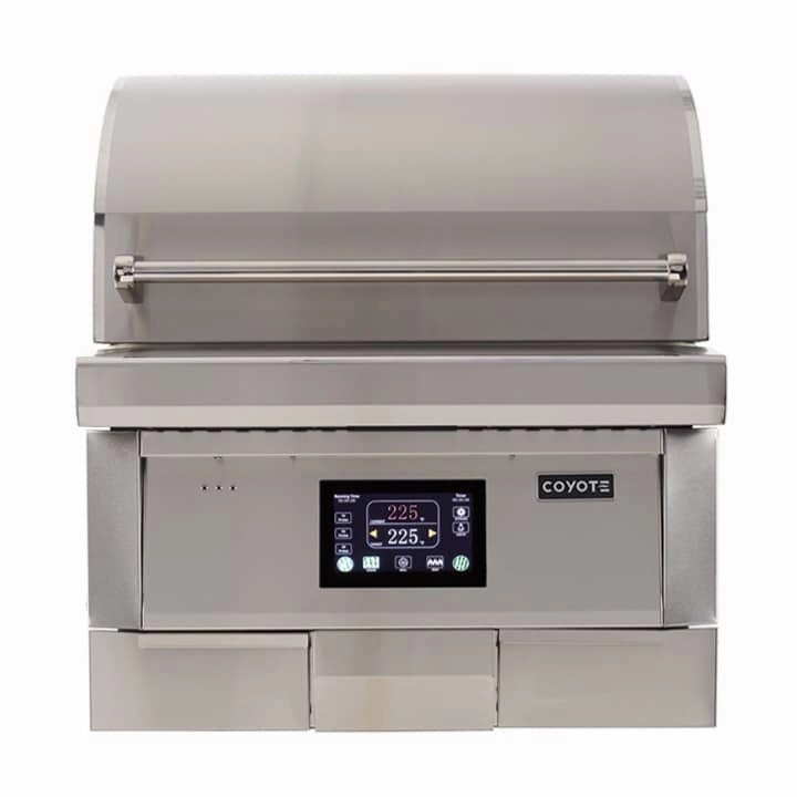 Coyote C1P28 28" Pellet Grill Charcoal Barbeque Grills,charcoal bbq smoker