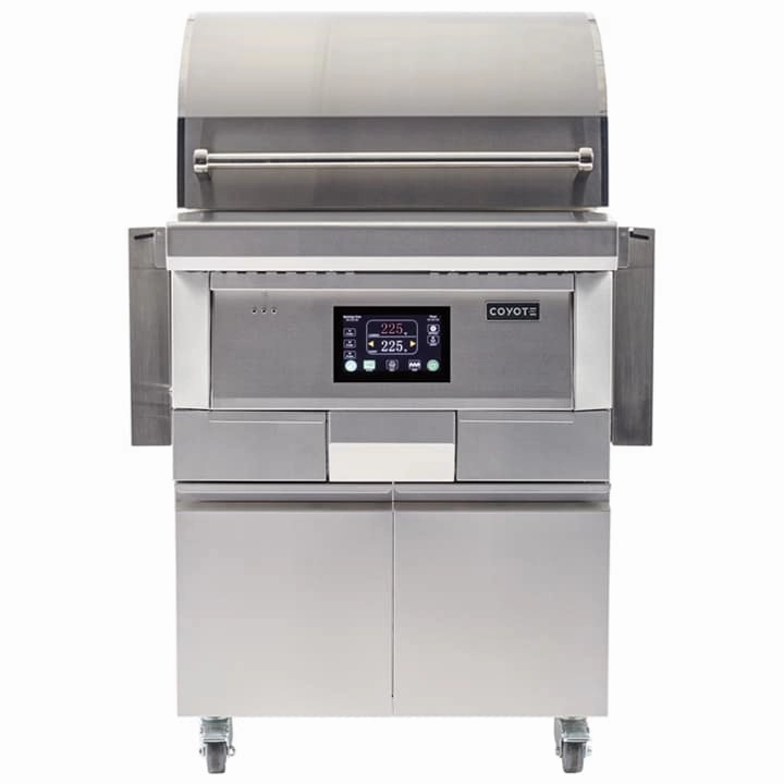 Coyote C1P28FS 28" Pellet Head And Cart Barbeque Grills,outdoor bbq grill