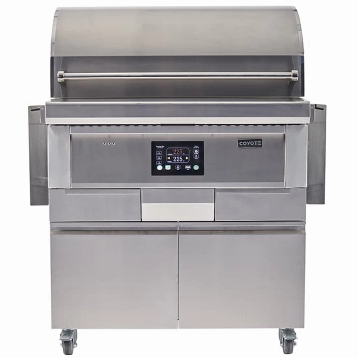 Coyote C1P36FS 36" Pellet Head And Cart Charcoal Barbeque Grills,charcoal bbq smoker