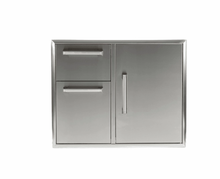 Coyote CCD2DC31 31" Combination Storage: Door And Drawers Cabinet Storage,outdoor grill storage cabinet
