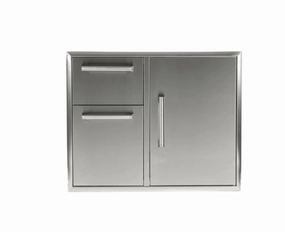 Coyote CCD2DC31 31" Combination Storage: Door And Drawers Cabinet Storage,outdoor grill storage cabinet