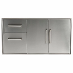 Coyote CCD2DC Combination Storage: Two Drawer Cabinet & Double Access Doors Barbeque Grill Accessories,grill tool set