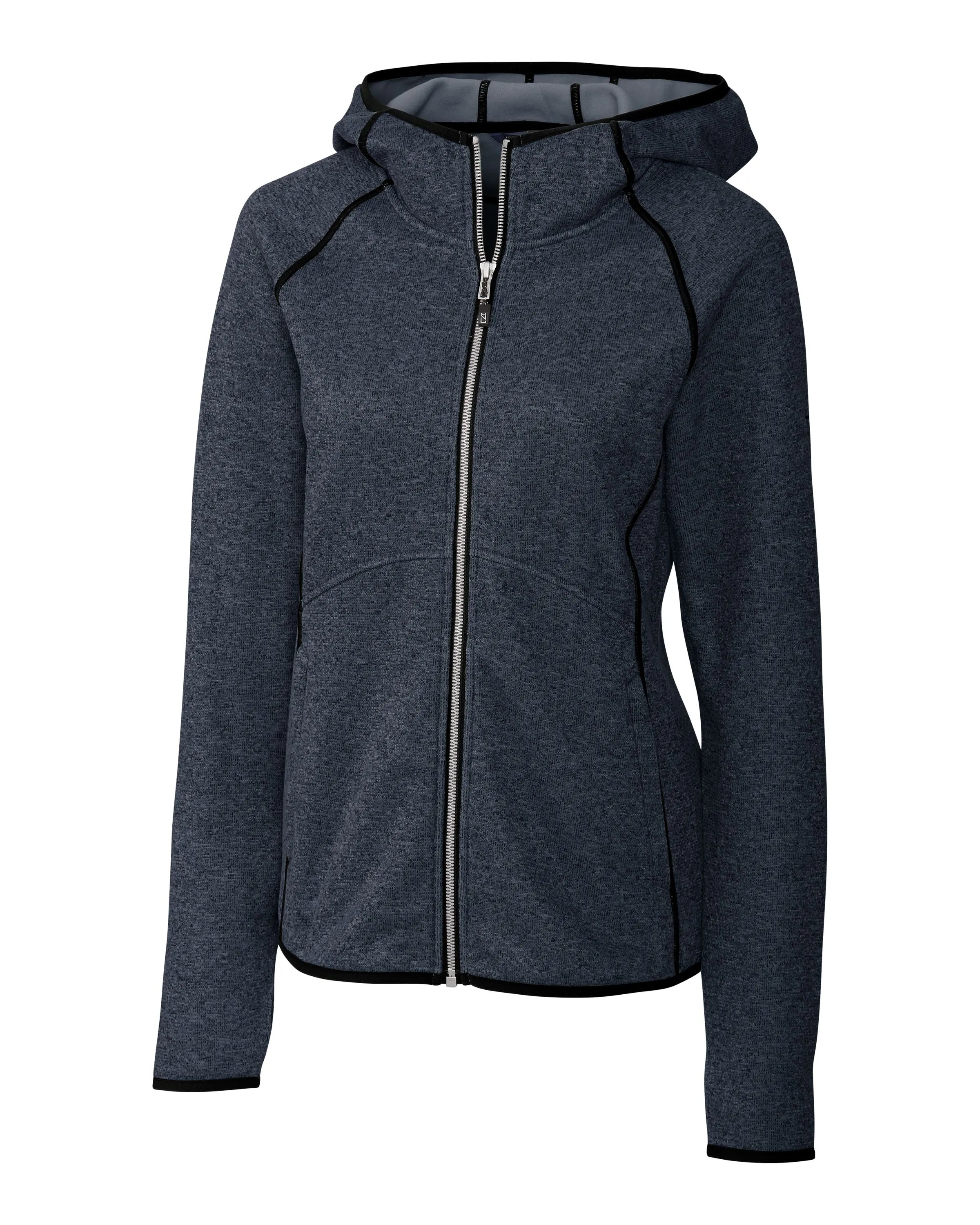 Cutter & Buck Mainsail Sweater-Knit Hoodie Womens Full Zip Jacket
