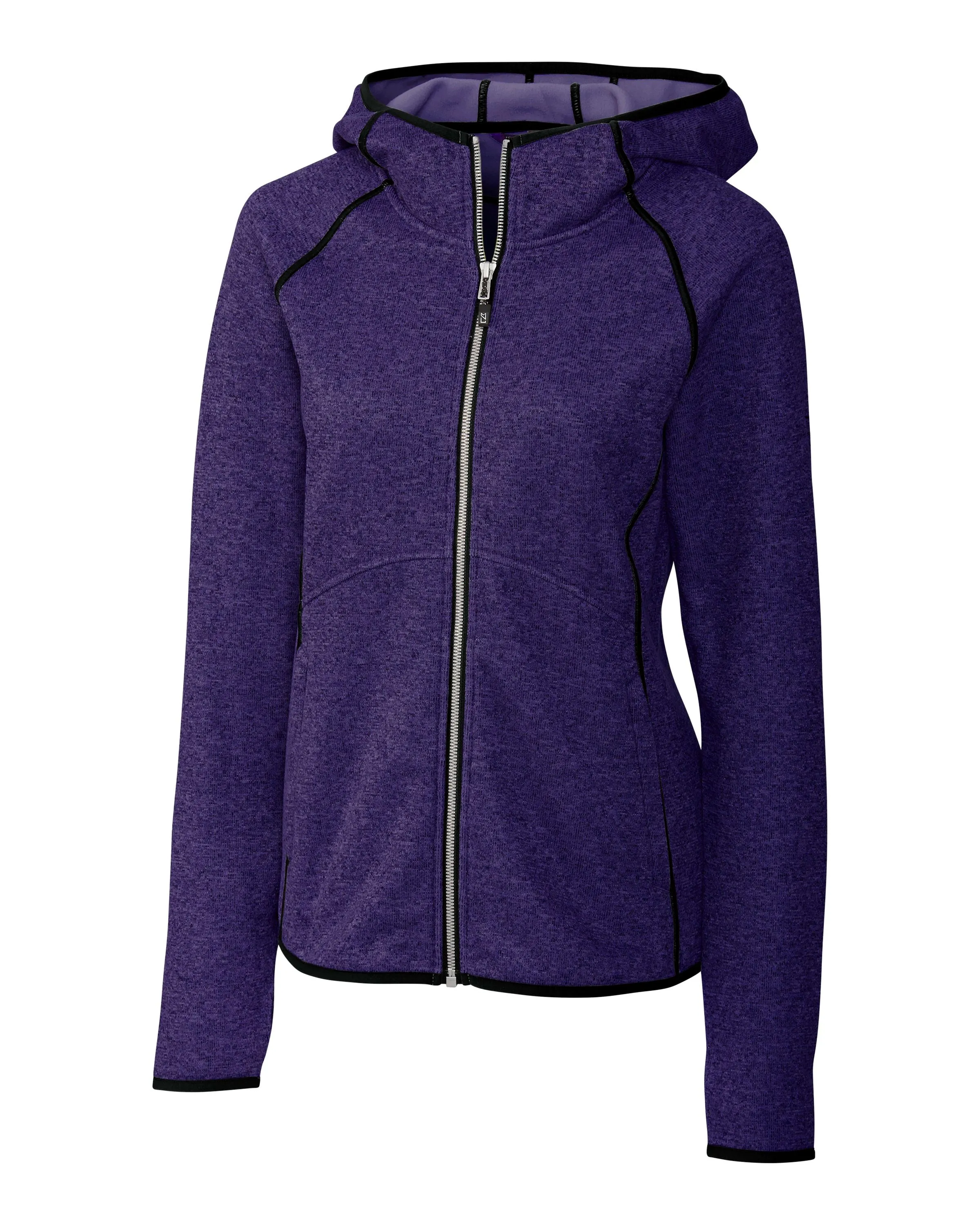 Cutter & Buck Mainsail Sweater-Knit Hoodie Womens Full Zip Jacket