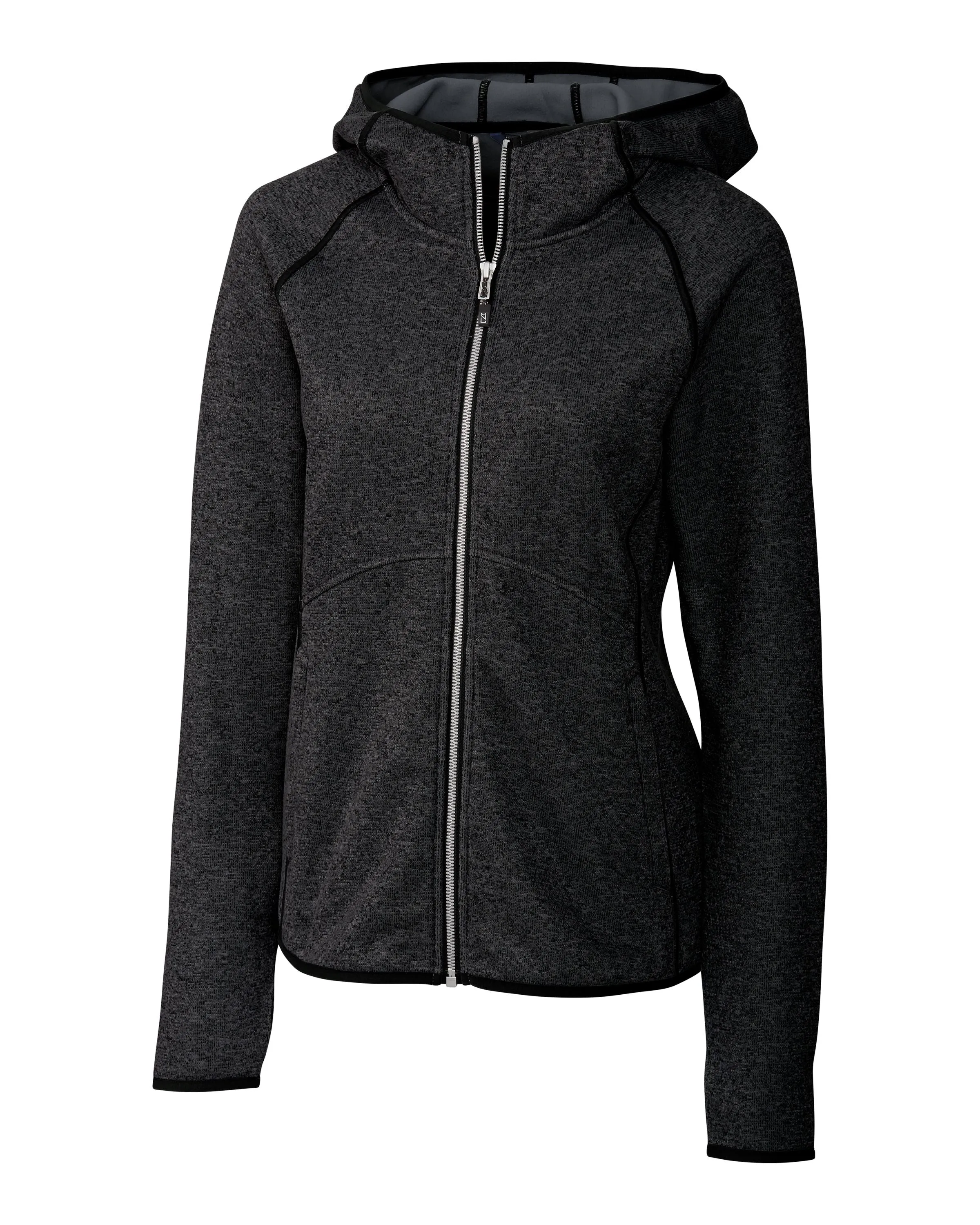 Cutter & Buck Mainsail Sweater-Knit Hoodie Womens Full Zip Jacket