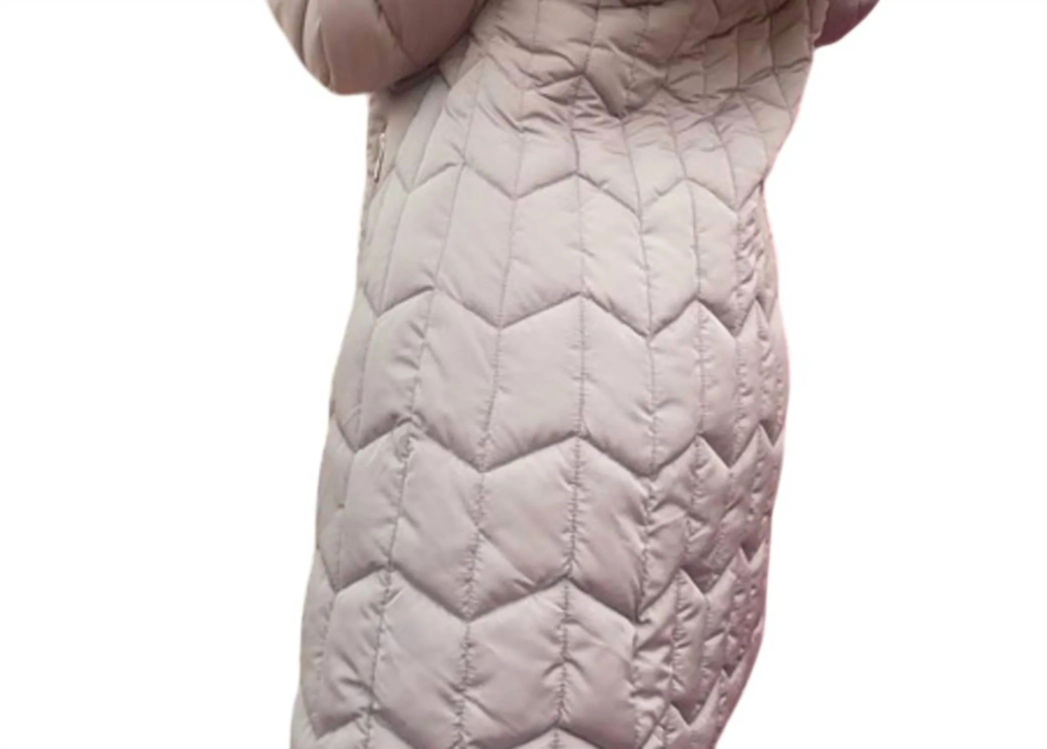 Daisy Quilted Puffer Jacket In Taupe