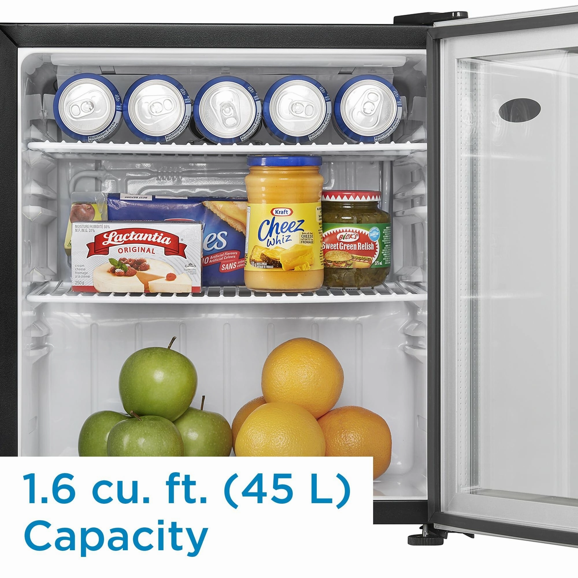 Danby DAG016A2BDB Danby 1.6 Cu. Ft. Compact Glass Door Fridge In Platinum
