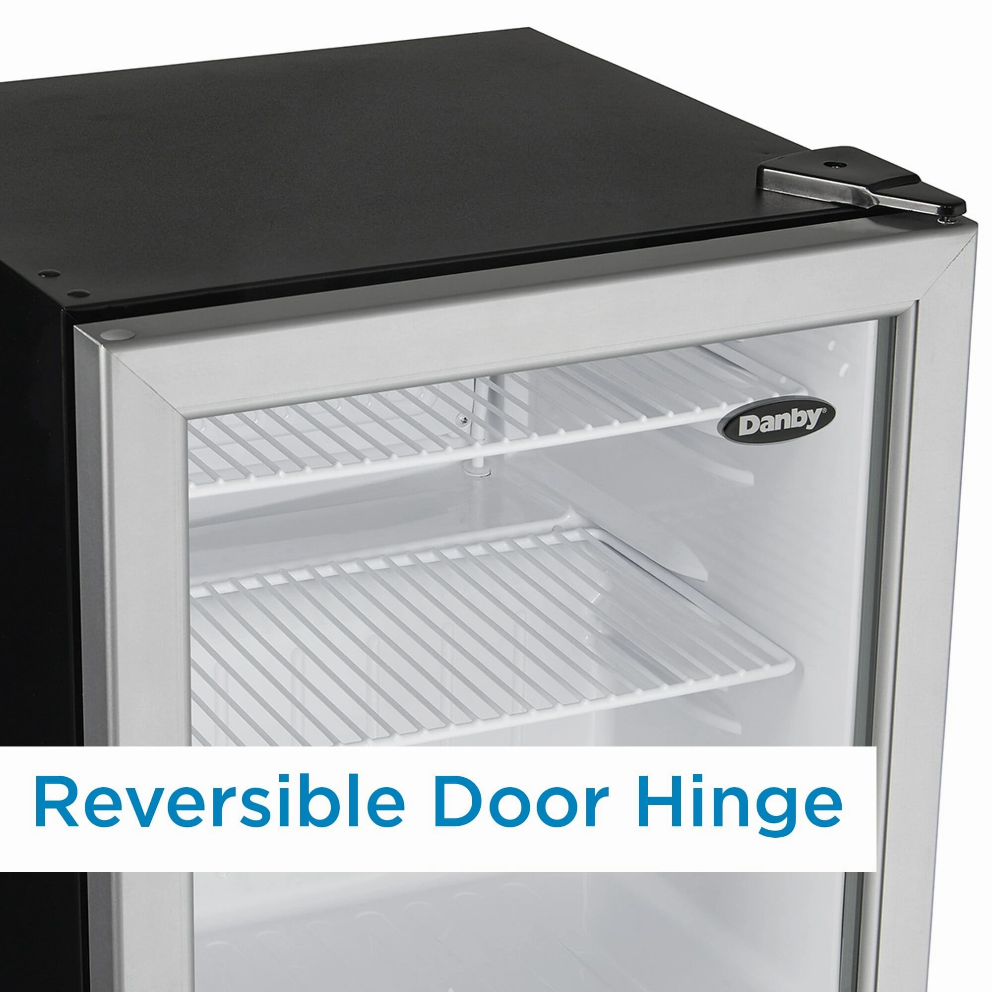 Danby DAG016A2BDB Danby 1.6 Cu. Ft. Compact Glass Door Fridge In Platinum