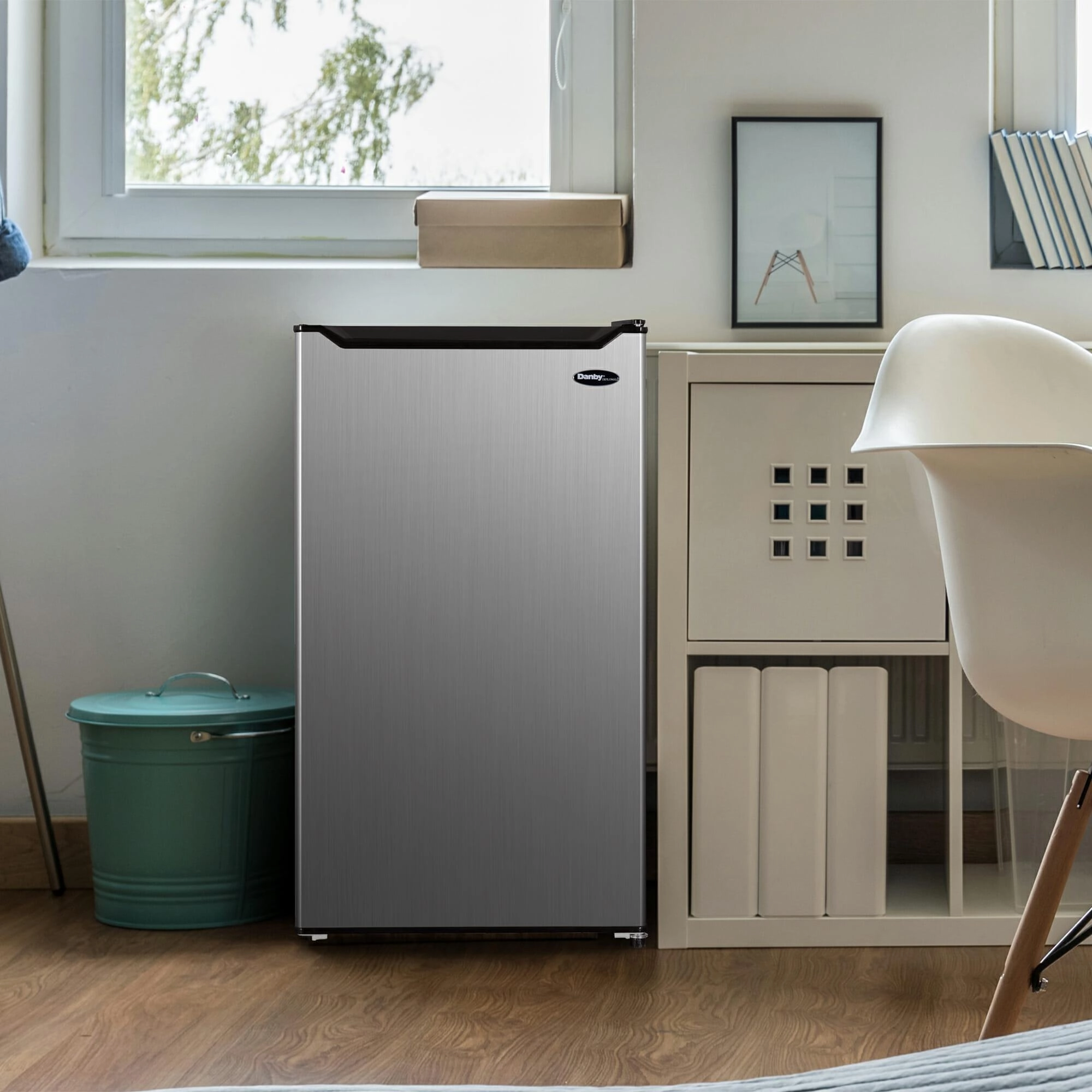 Danby DAR032B2SLM Danby 3.2 Cu. Ft. Compact Fridge In Stainless Steel