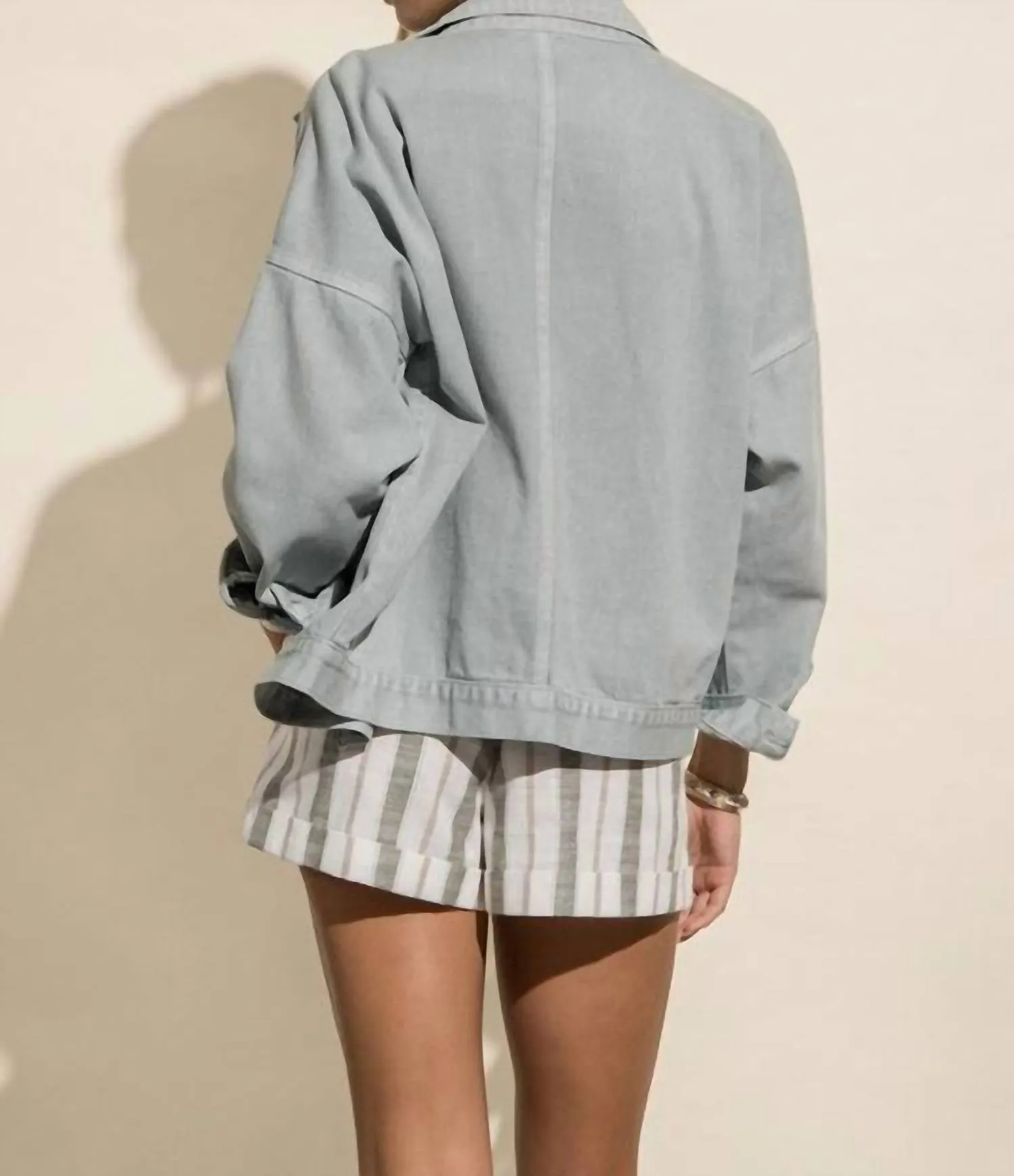 Denim Jacket In Powder Blue