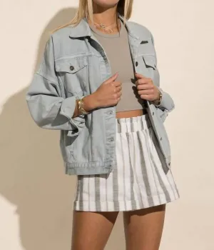 Denim Jacket In Powder Blue
