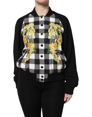 Dolce & Gabbana  Check Floral Button Down Women's Jacket