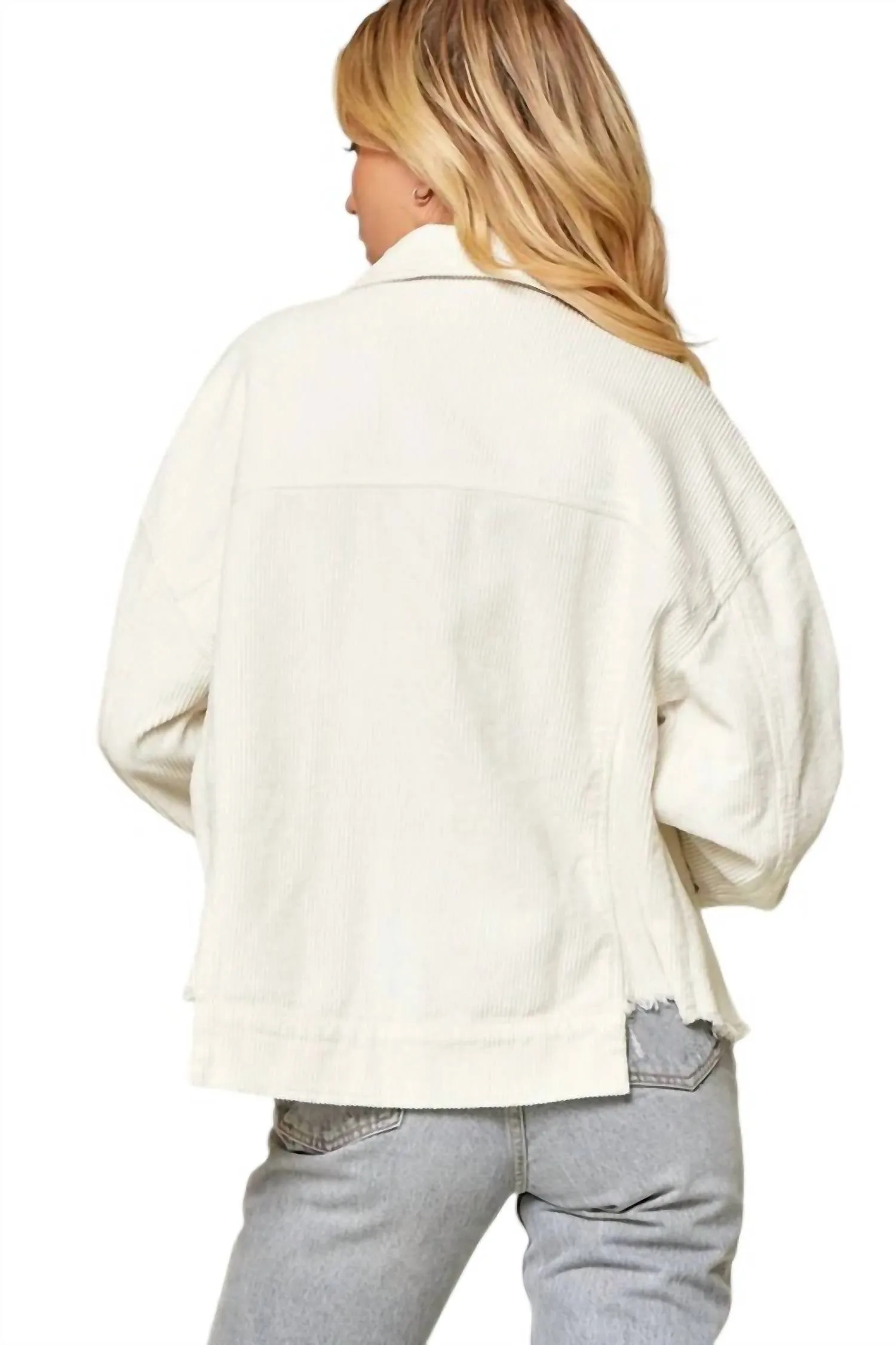 Don't Waste A Moment Shacket In Cream