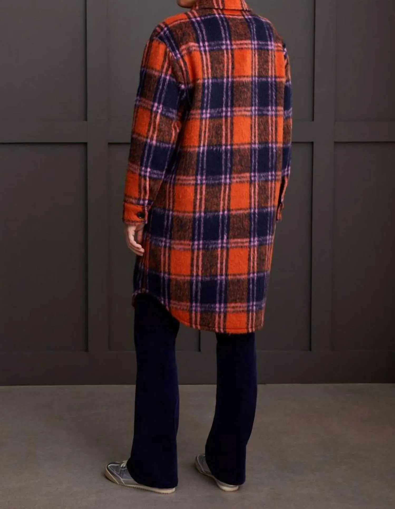 Drop Shoulder Shacket In Burnt Orange