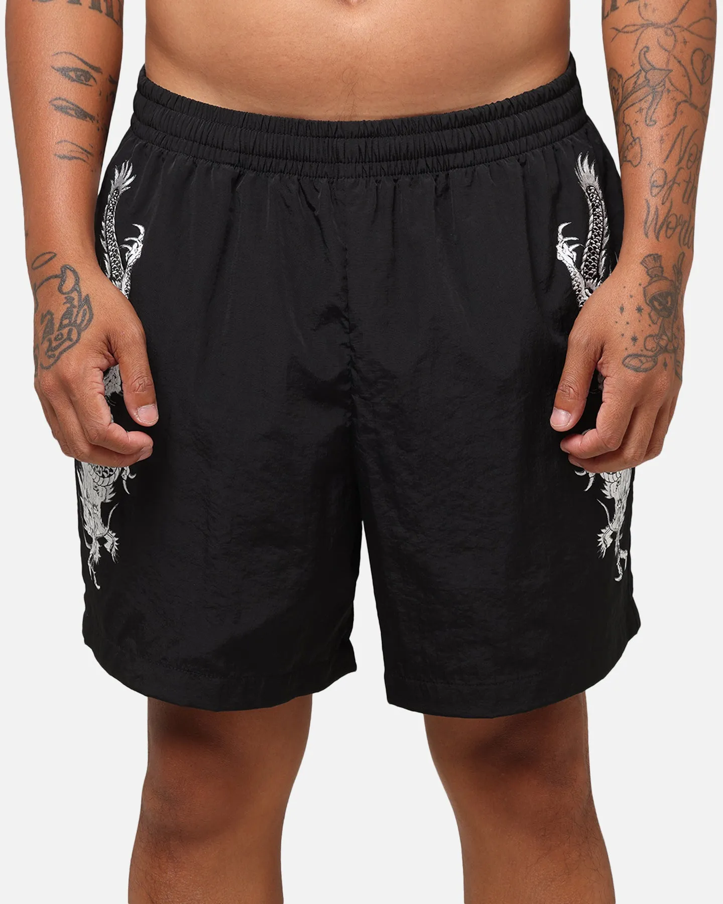 Ed Hardy Tribal Dragon Shorts Black