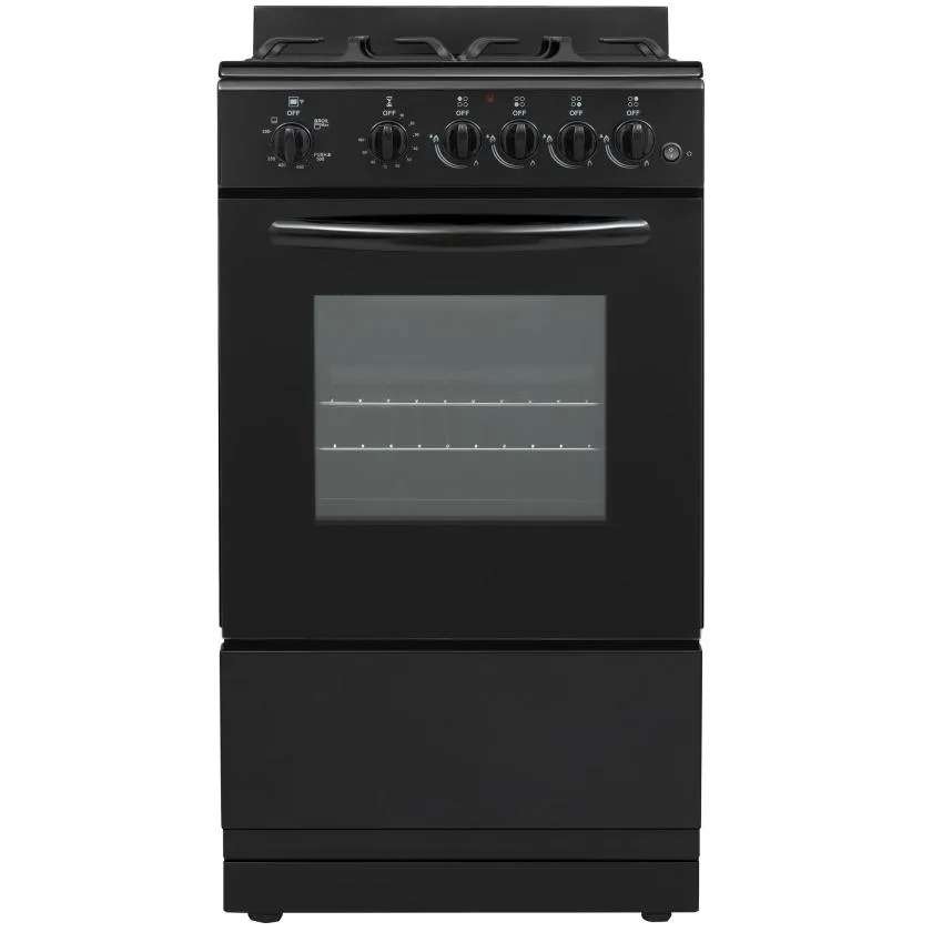 Element Appliance EGR204MCCB Element 1.9 Cu. Ft. 20 Gas Range - Black (Egr204Mccb) Freestanding Ranges freestanding dual fuel range 30 inch
