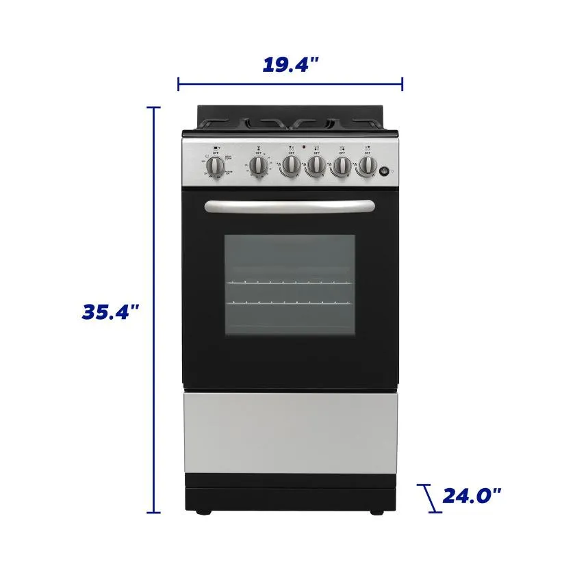 Element Appliance EGR204MCCS Element 1.9 Cu. Ft. 20 Gas Range - Stainless Steel (Egr204Mccs)