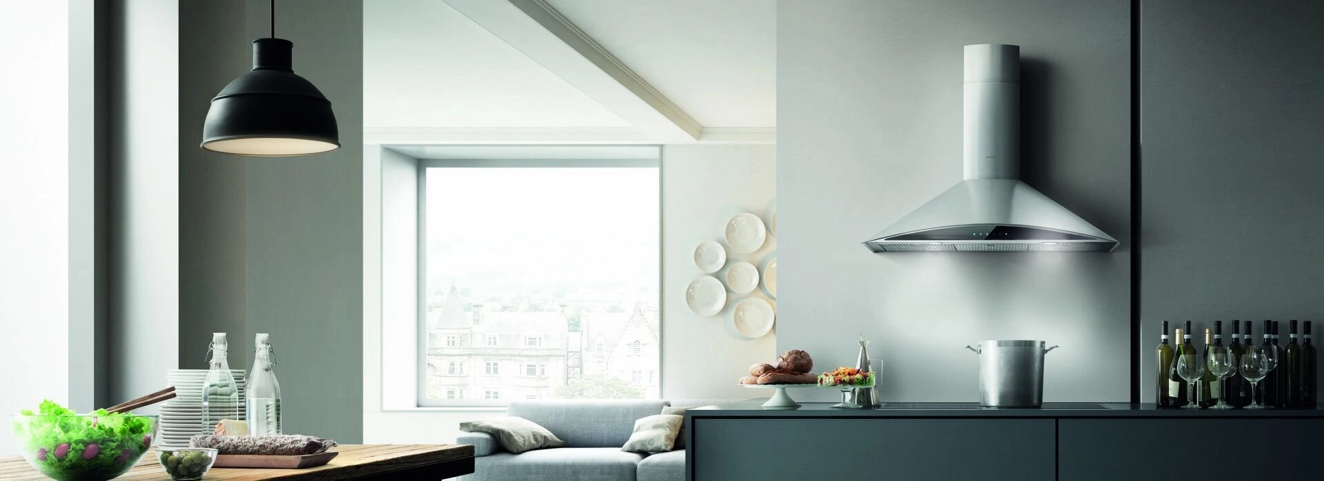 Elica EFG636S1 Foglia 36" Ss Ventilation Range Hoods high suction kitchen exhaust hood