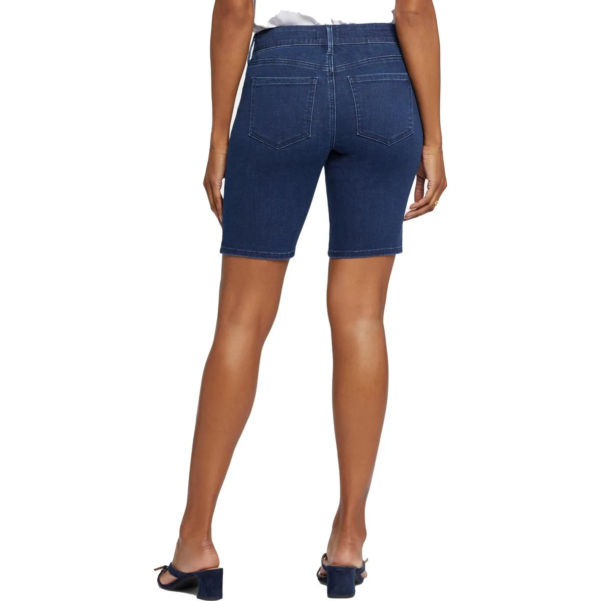 Ella Womens Slit Denim Denim Shorts