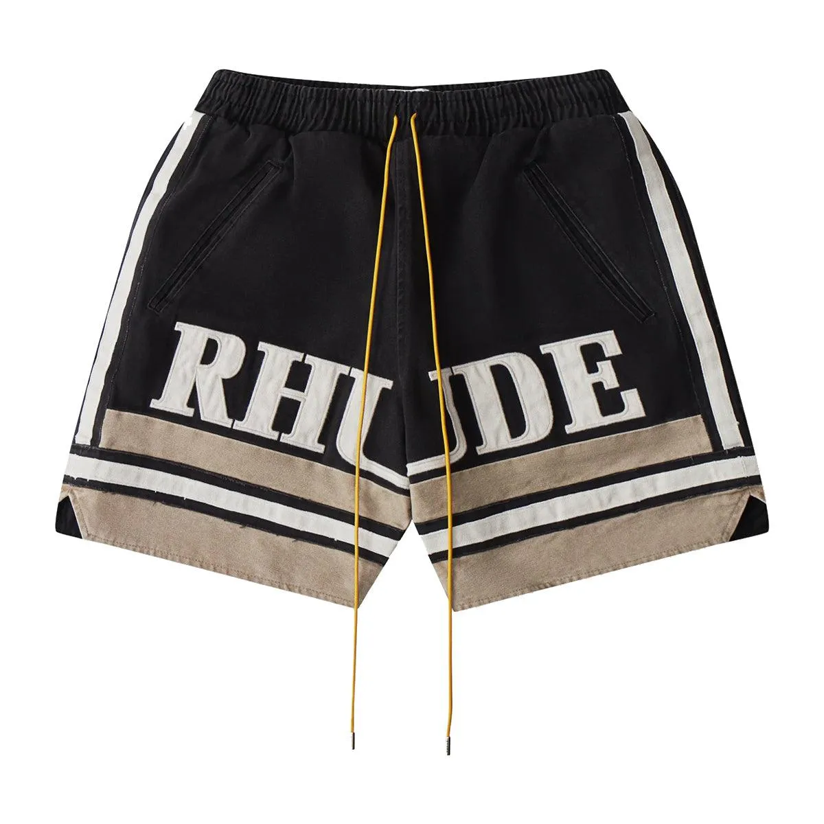 Embroidered Logo Shorts 'Black Khaki'