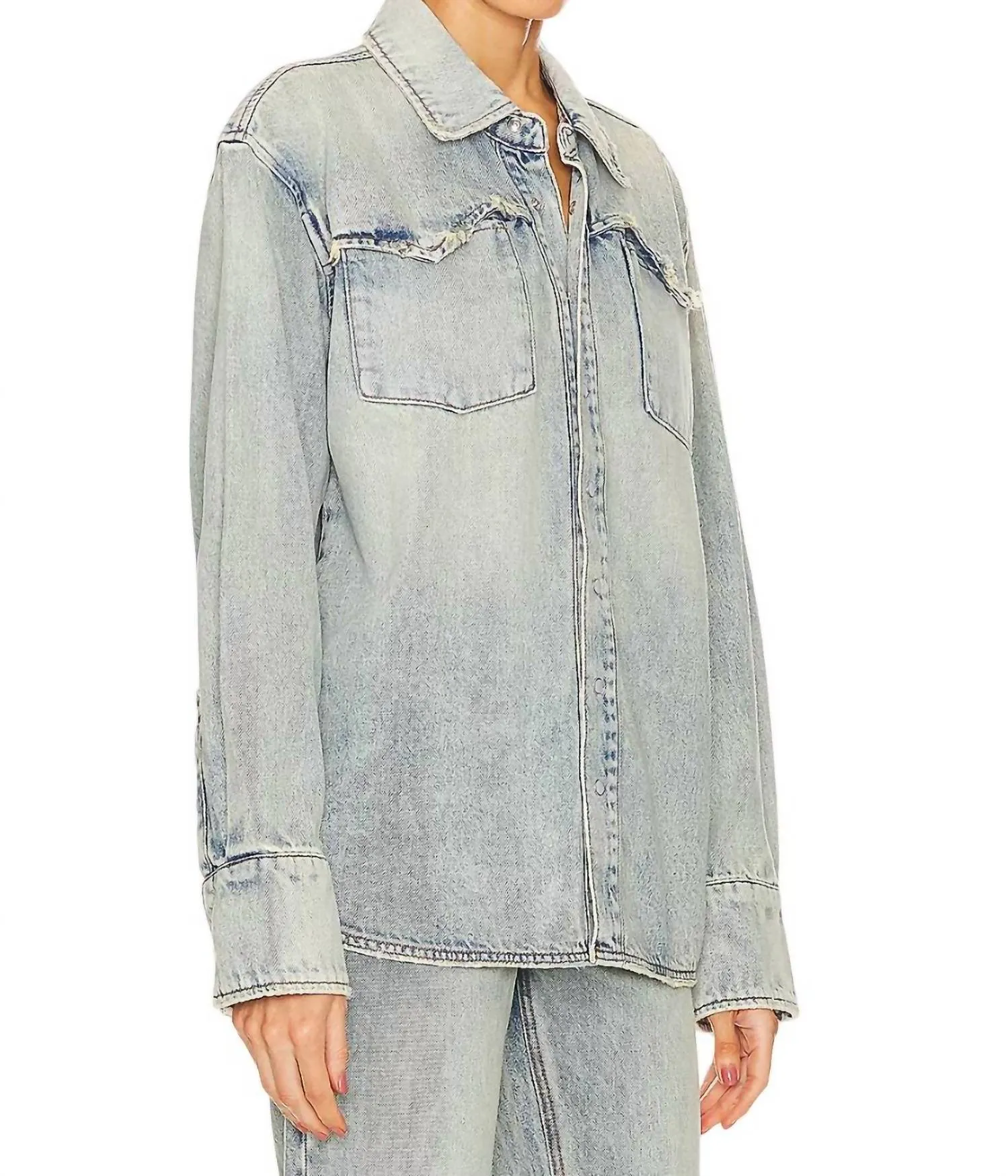 Emerson Western Shirt Jacket In Tupelo Tint