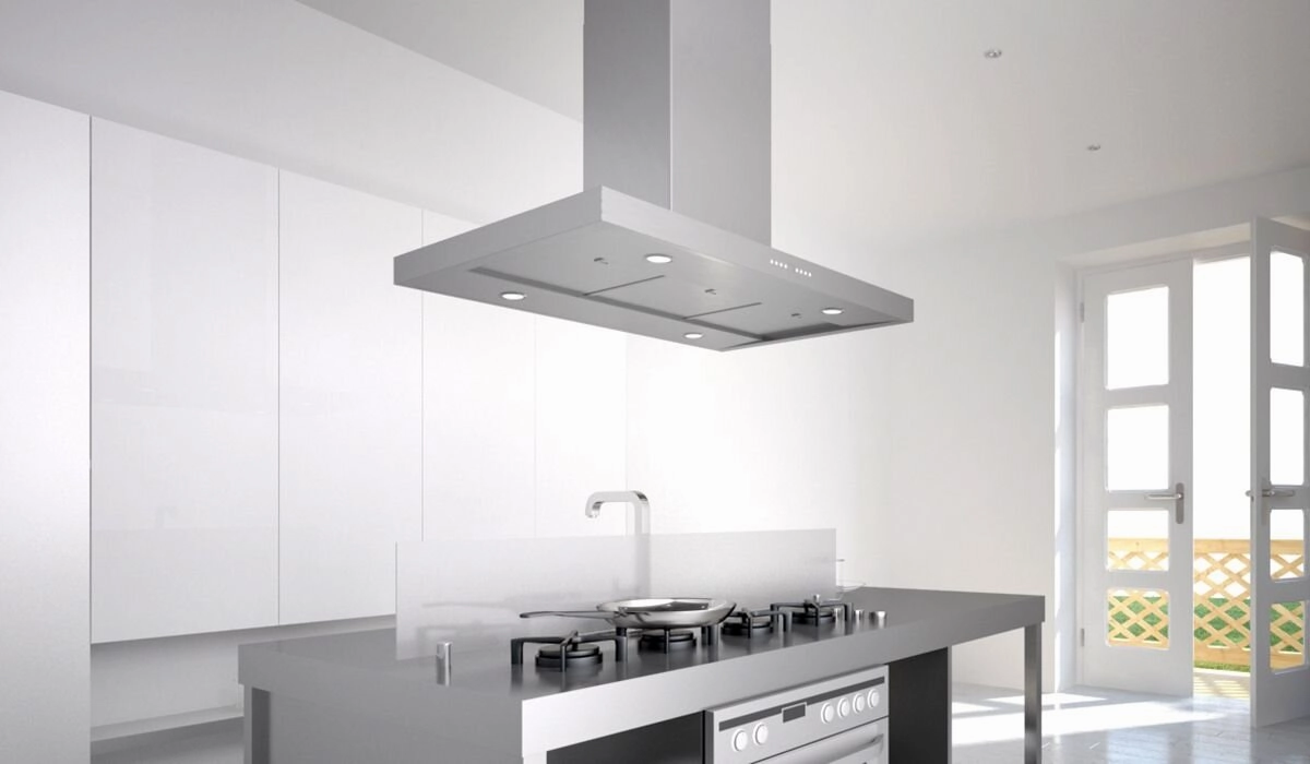 Faber BELAIS36SS600B 36" T-Shape Chimney Island Hood