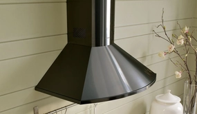 Faber TEND36BSV 36" Rounded Pyramid Wall Hood With Variable Air Management Ventilation Range Hoods high suction kitchen exhaust hood